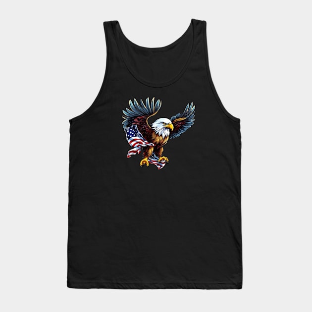 American Flag Eagle Tank Top by KZK101